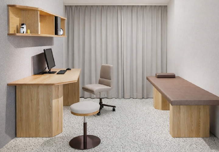 無機質になりがちな診察室を、患者様がリラックスできる空間に、天然木のぬくもりがある、洗練されたデザインの家具ブランドを発表